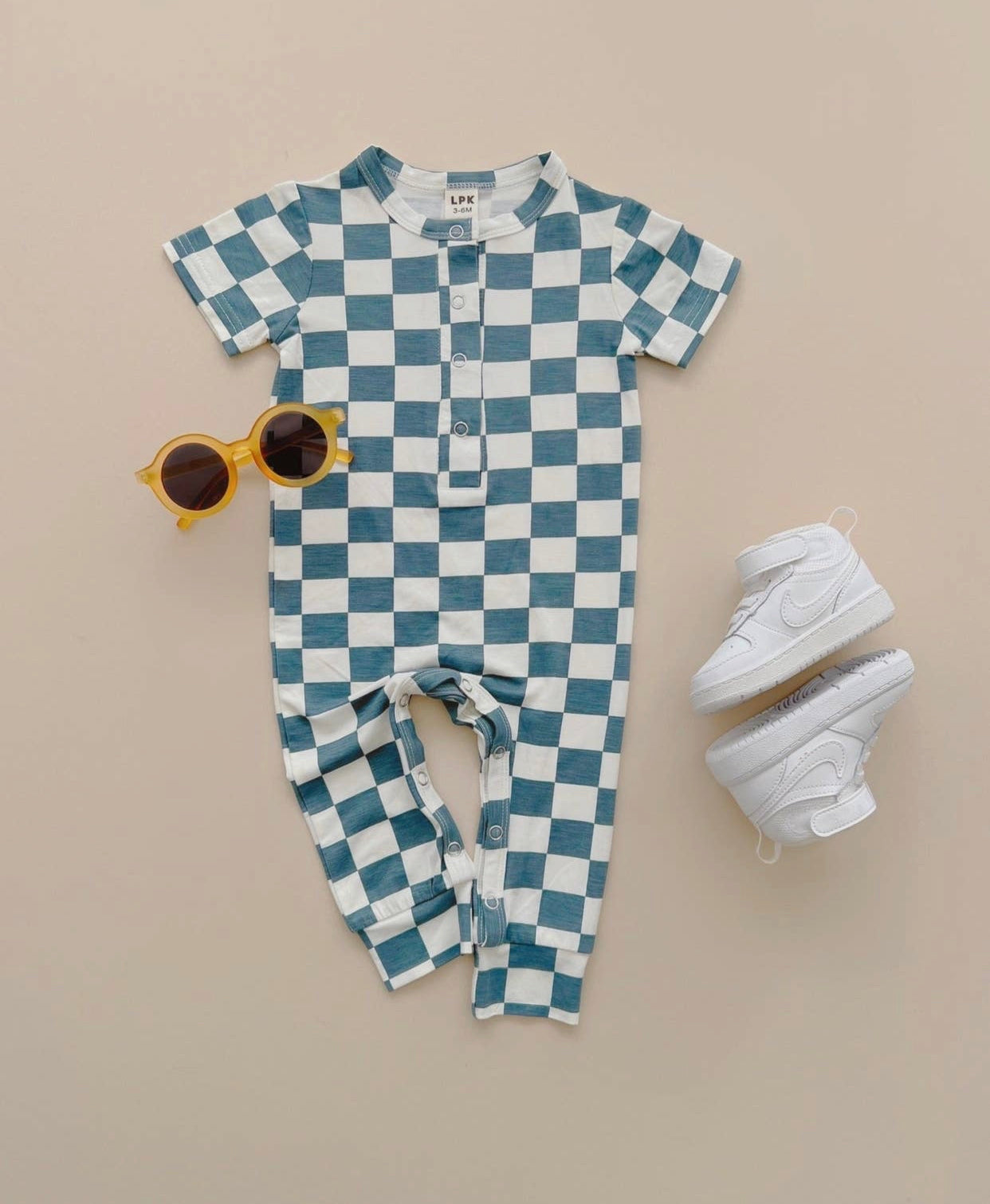 Bamboo Checkered Jumpsuit